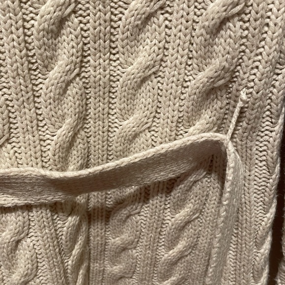 Forever 21 Belted Cream Cardigan Sweater - Picture 3 of 5